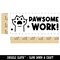 Pawsome Awesome Work Cat Paw Teacher Student School Self-Inking Rubber Stamp Ink Stamper